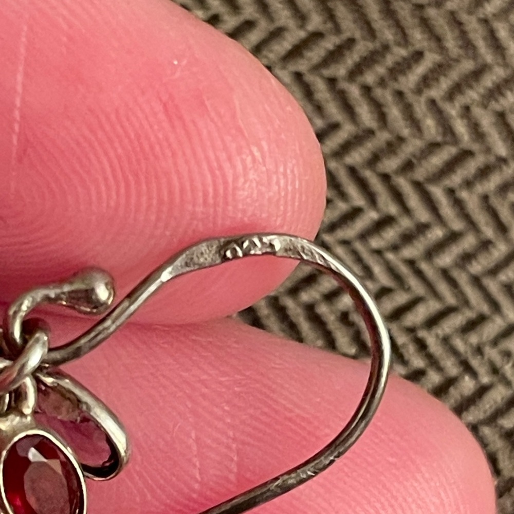 Sterling Silver Multicolor Dangling Gemstone Earr… - image 5